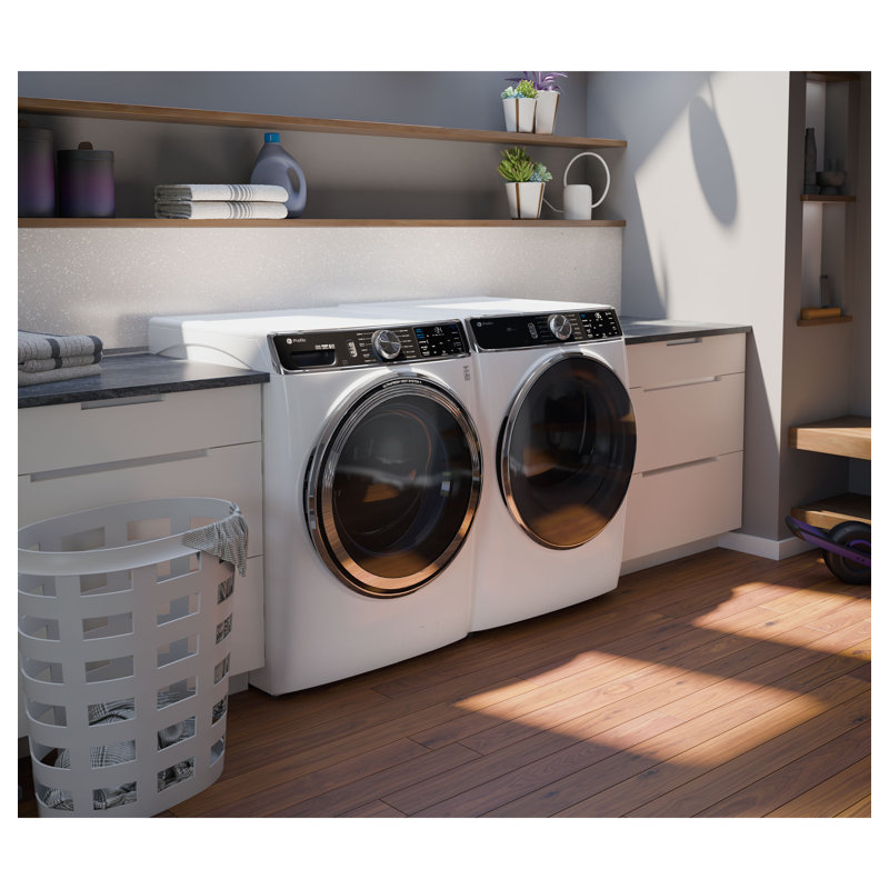 GE Profile™ 7.8 cu. ft. Capacity Smart Front Load Electric Dryer with Steam and Sanitize Cycle, White, Electric
