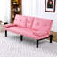 Lit rose de 67 pouces avec porte-gobelet et tissu pour utilisation durable 67, 2