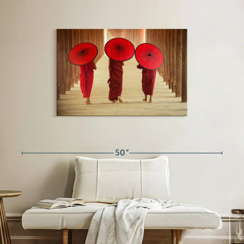 Leisha Mandalay Burma Monks, 26" H x 39" W
