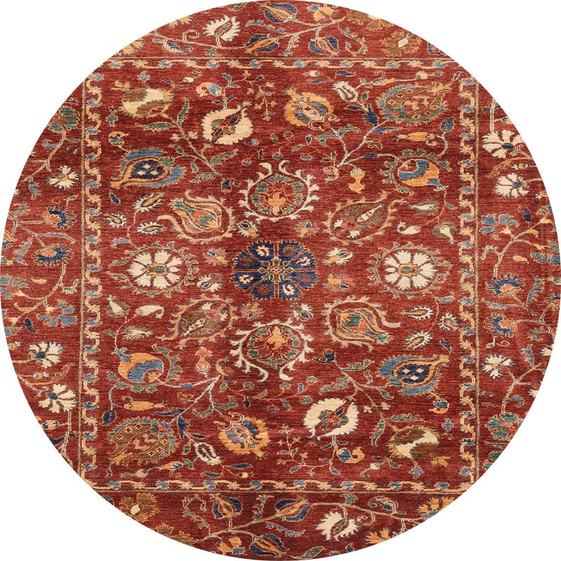 Tapis abstrait moderne 3751ABS3763, Rond 6 pi