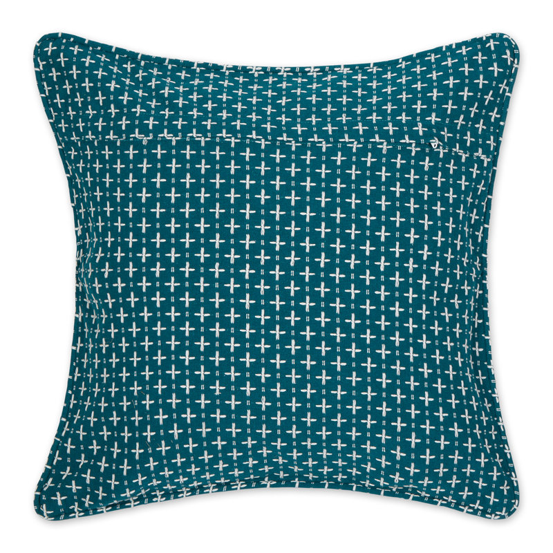  Housse de coussin abstrait 18 po Abstract, Bleu sarcelle