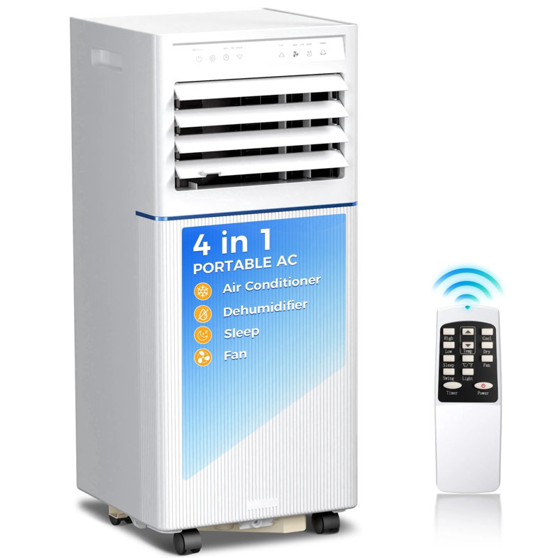 Electactic 10000 Btu Portable Ac, Self-Evaporative System, Remote Control & 3-In-1 Modes