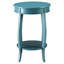Élégante table d'appoint avec rangement bleu sarcelle - Convient à plusieurs tablettes en bois et rehausse l'apparence de la pièce