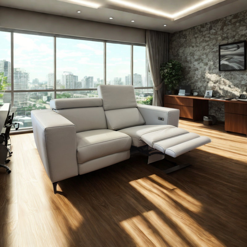 Love Seat 2 Seater Leather Sofa Recliner 