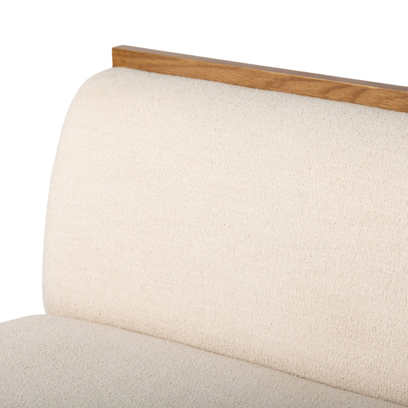 Priscilla Dining Bench-49"-Crypton Wayfarer Snow, 32" H x 38.5" W x 26.5" D