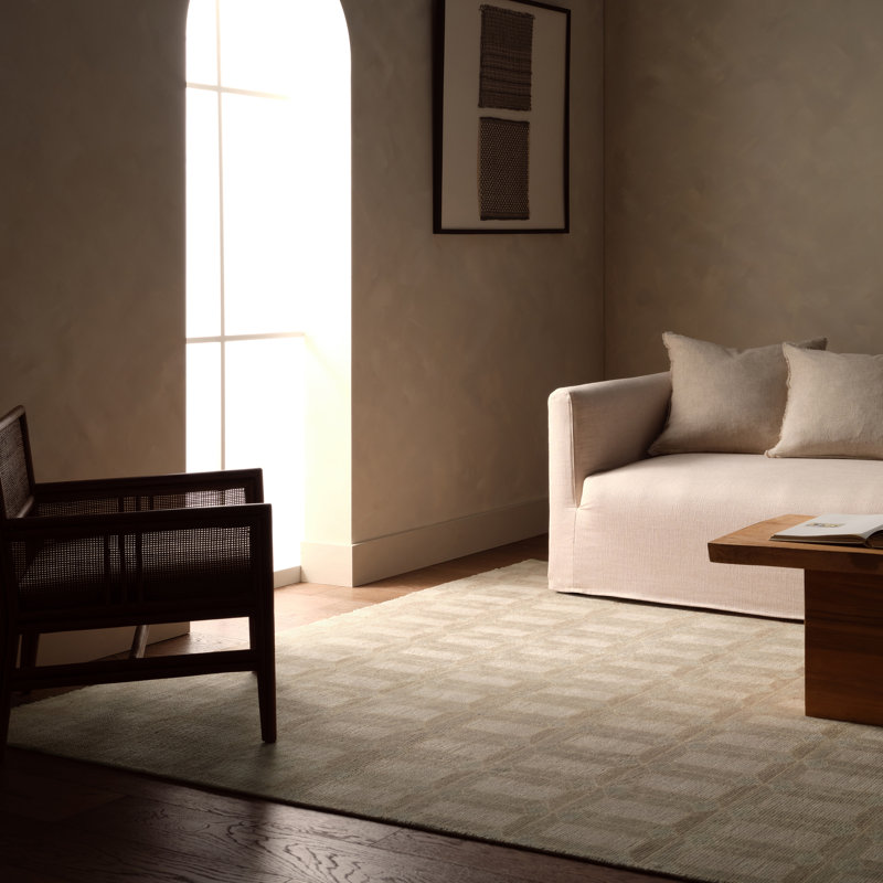 Jaipur Living Vaila CRA09 Handknotted Geometric Beige and Taupe Area Rug (6'X9'), Rectangle 6' x 9'