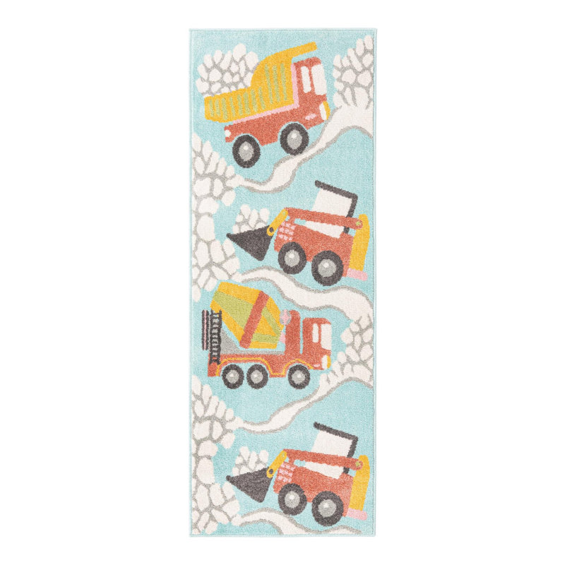 Machine Woven Polypropylene Plastic Rug, Runner 2'2" x 6'