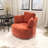 40.35"w Upholstered Cheniile Barrel Accent Swivel Chair-2079189363