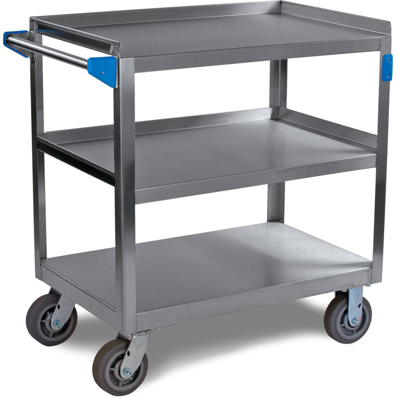 Stainless Steel 3-Shelf Utility Cart with Wheels
