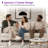 75" Modern  Linen 3 Seater Sofa with Deep Seat, Cream-860513873