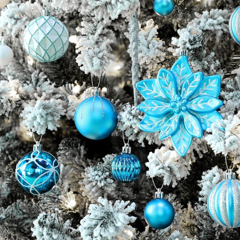 Decorative Accent, Blue/White Silver