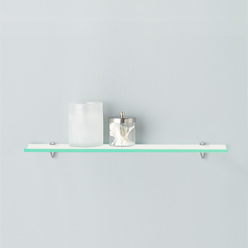 Glass Accent Shelf with Adjustable Shelves, 0.25" H x 27.5" W x 6" D, Low Iron