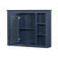 Ensemble de meuble-lavabo moderne 36 "avec armoire à pharmacie en bleu, plateau en céramique, bois massif et panneau de fibres à densité moyenne