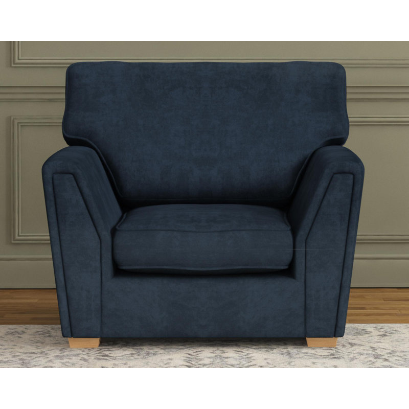 Upholstered Armchair, Forest Green