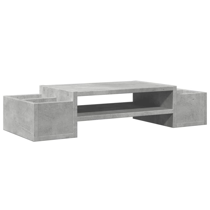 Shirika Manufactured Wood Monitor Stand, Concrete Grey