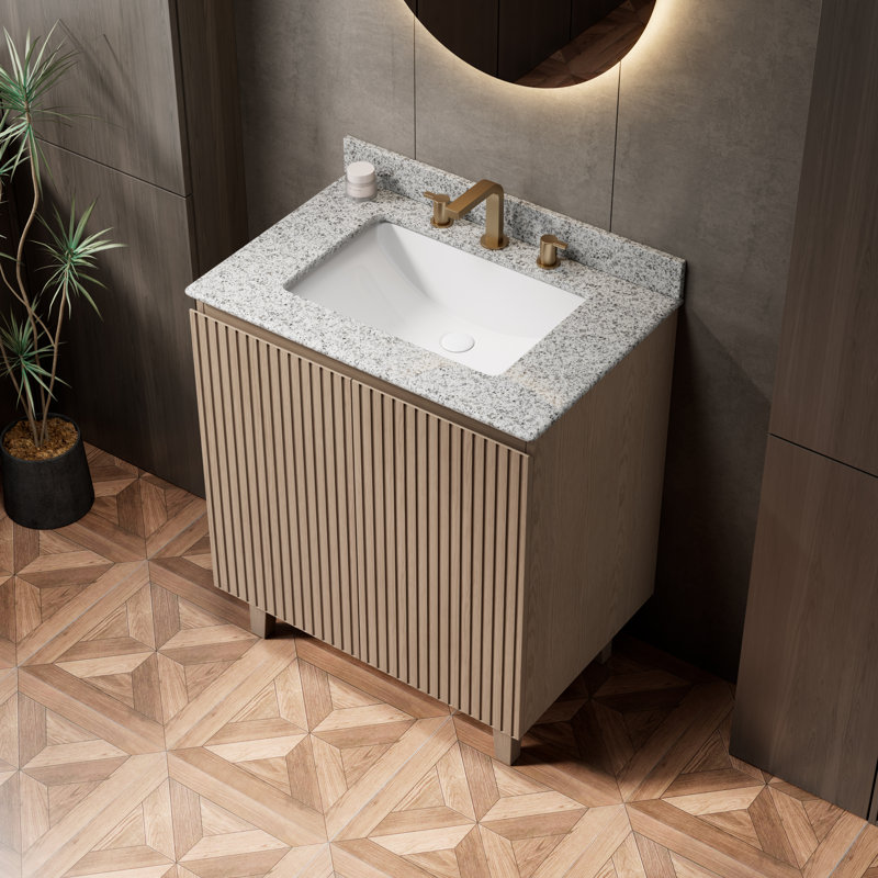 Meuble-lavabo moderne (avec meuble-lavabo et lavabo) avec rangement, 29.92