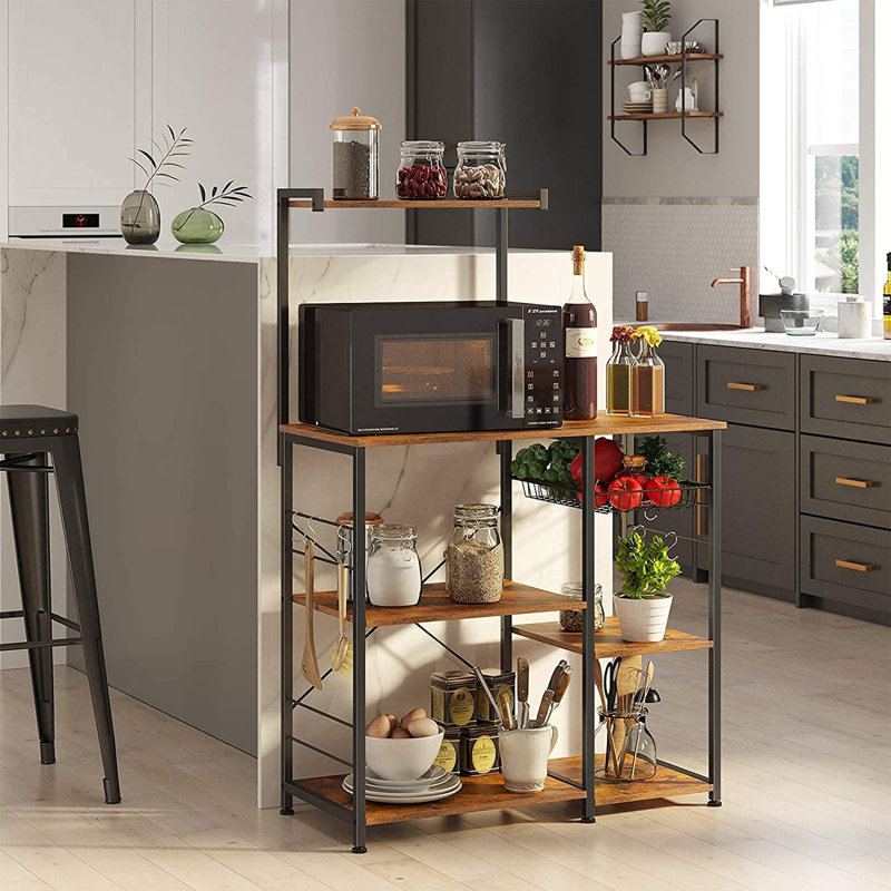 Étagère de boulanger standard 35,4 po, Brun rustique