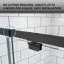 porte de douche pivotante semi-sans cadre avec verre trempé transparent 1/4 "l 56" à H 71 "Privdr Privdr-106892105