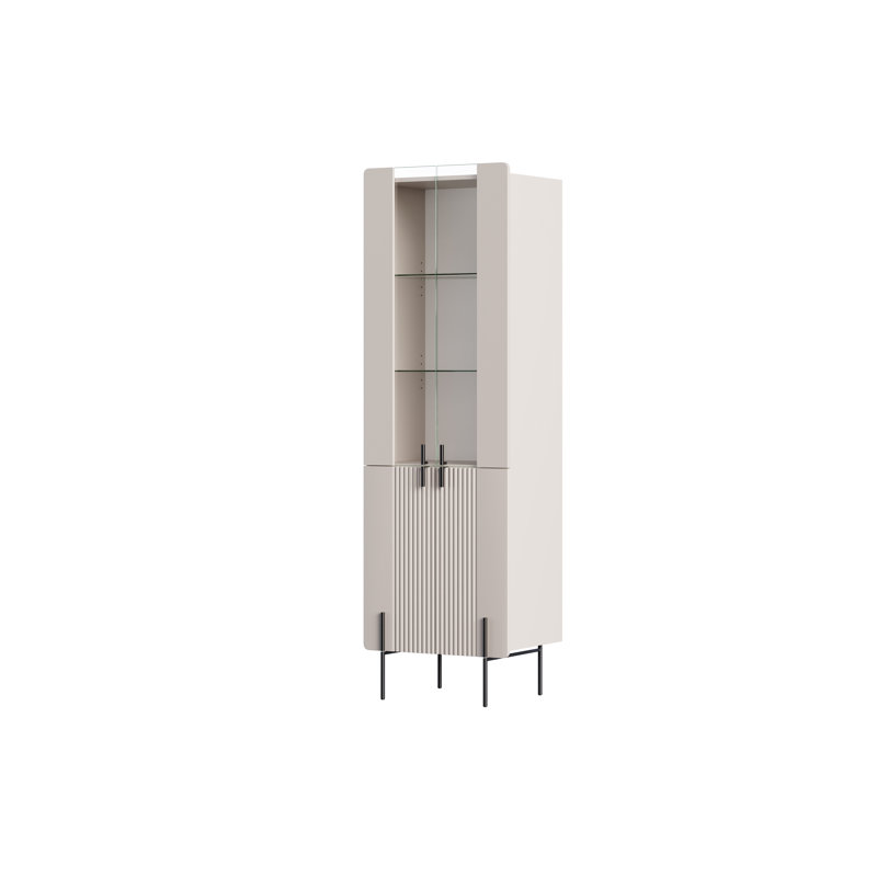 Inniswold Display Cabinet, Cashmere/Black