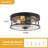 3-Light Clear Hammered Glass Flush Mount