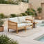 Ensemble de conversation de patio 5 pièces avec canapé 3 places, causeuse, deux fauteuils club, table basse et coussins amovibles