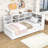 Twin XL to King Size Daybed with Storage, LED Lights, and Built-in Charging Station-306730728