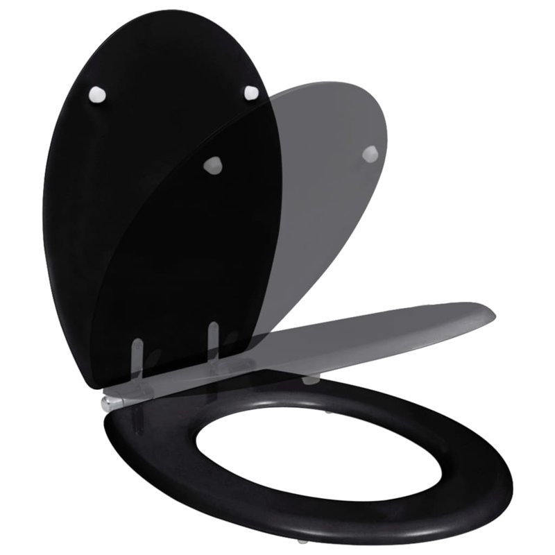 Cebert Round Standard Toilet Seat, Black