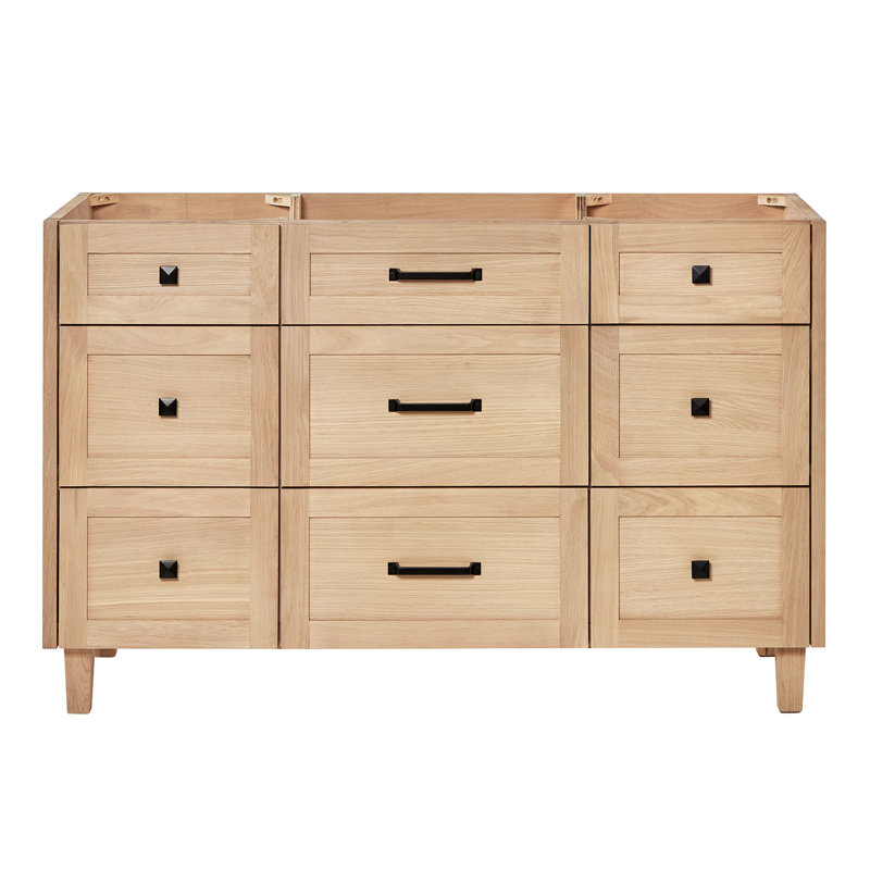 ARIEL Monroe 54 Single Bathroom Vanity Base Only, Oak