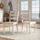 Chaise d'appoint en bois massif H 17,15 po Norita