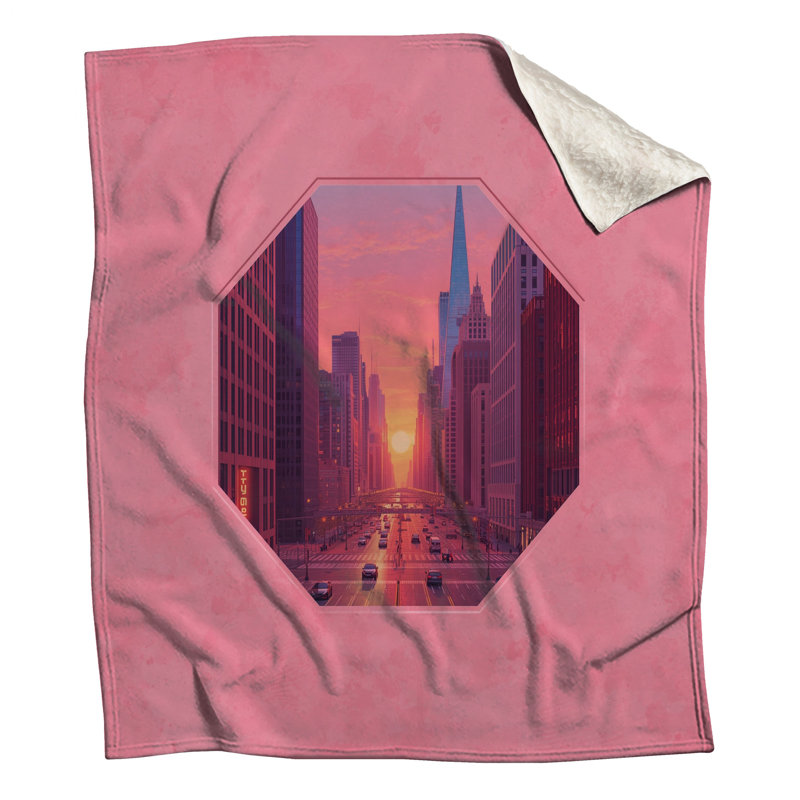 Couvertures roses, L 60 po x H 80 po