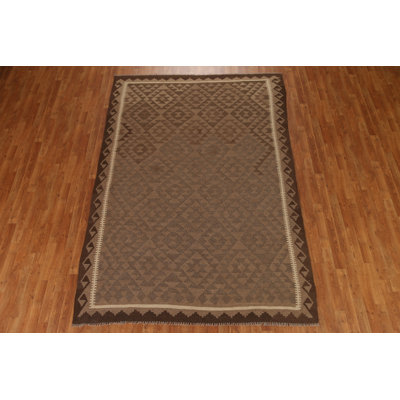 Brown Kilim Tribal Area Rug 7x10