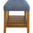 Chic Blue Bench With Oak Shelf And Seat Veneer Storage