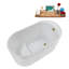 Baignoire autoportante 48 "avec drain interne Streamline-102290900