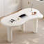 Cloud-Shaped Cream White Dining Table (1.58m) - Sturdy & Stable Desk for Home Office and Dining Use