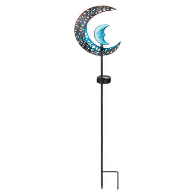 Regal Art & Gift Filigree Sun Moon Solar Stake - Metal - Gold