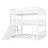 Metal Bunk Bed Set With Trundle, Contemporary Style, Iron Frame-1971855930