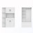 left-right combination hall cabinet with 4 hooks(can be used separately)-129411461