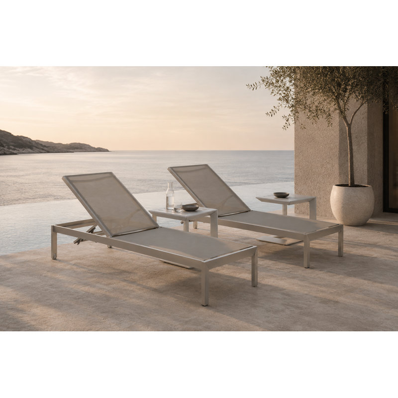 Harleen 26" Patio Chaise Lounge Set