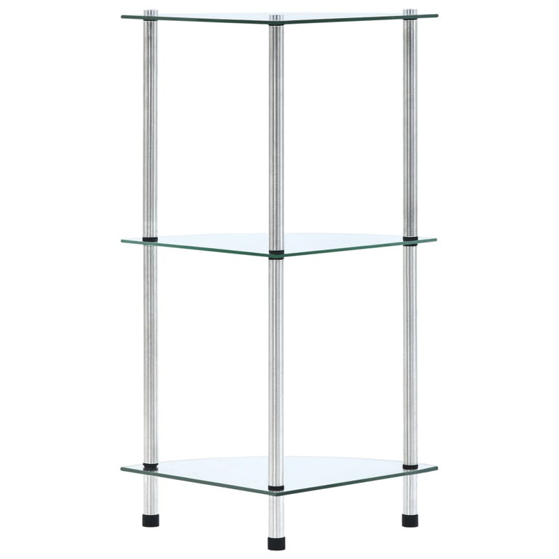Sisson 76.2cm W Metal Shelving Unit, Transparent