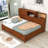 Auddis Wood Daybed with 3 Storage Drawers and Shelves-829650165-829650166