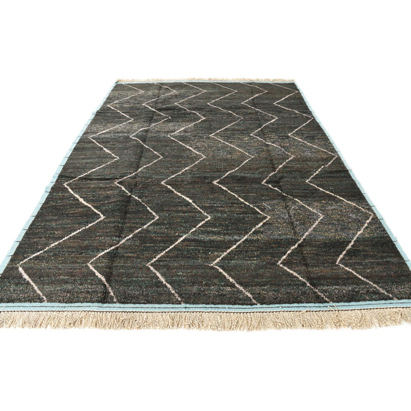 Tapis noir / vert 8x11 Pires