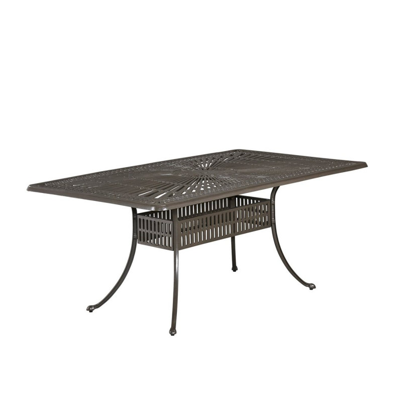 Laux 6 - Person Patio Dining Set with Rectangular Table, Taupe 