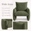 Chaise d'appoint confortable en chenille avec siège à coussin profond pour le salon, la chambre à coucher et un appartement-130170075