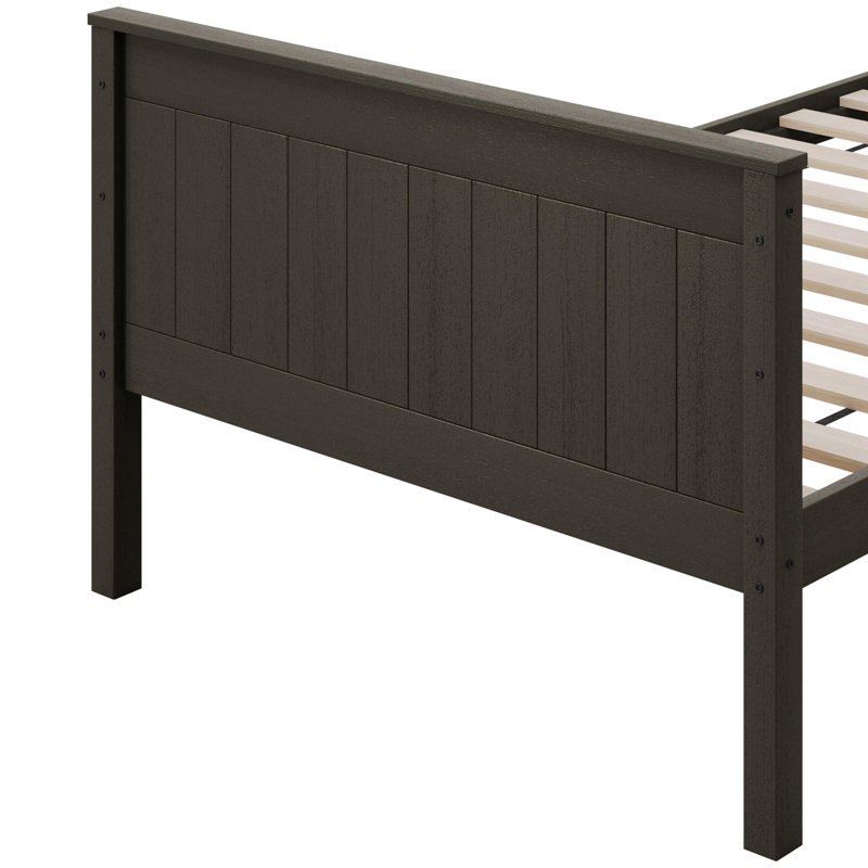 Lorain Twin Over Twin Solid Wood Standard Bunk Bed, Gray