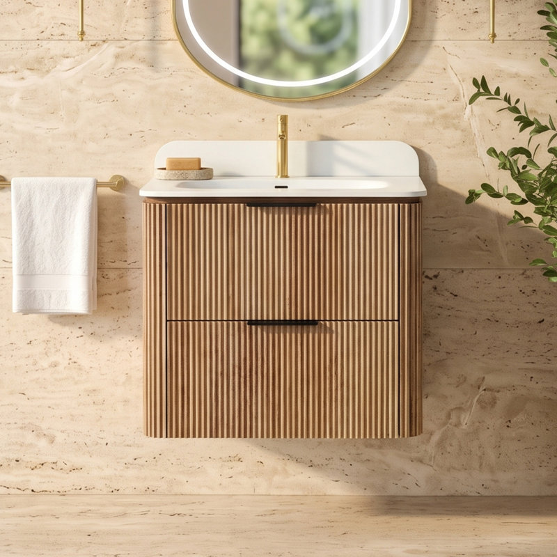Meuble-lavabo de salle de bain flottant 24 po avec évier 24 po