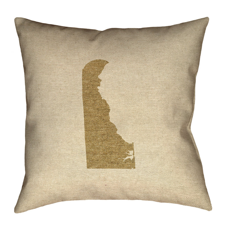Coussin Katelyn Smith Delaware, 26 po x 26 po, Or