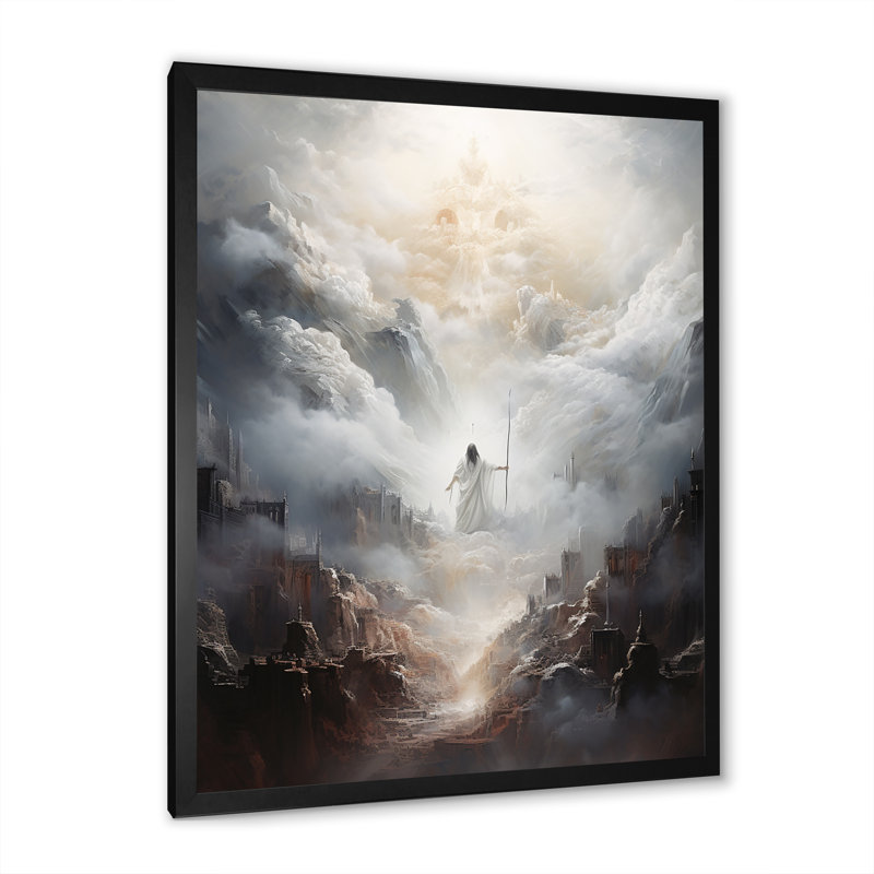 Christianisme Sermon Shade Mountain I sur toile, H 32 po x l 24 po x P 1 po, Cadre simple noir