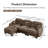 Compression Cozy Chenille Sectionals, 3 Seater Modern L Shape Home Sofa