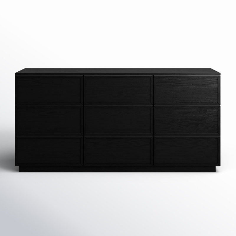Hudson 9-Drawer Dresser, Black