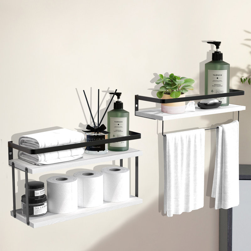 Serly 2 Piece Floating Shelf, White